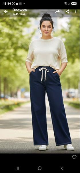 Штаны спорт Kenalin (2XL-7XL) 535-1 navy (деми)