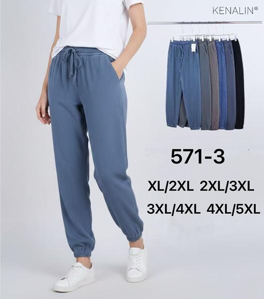 Штаны Kenalin (XL-5XL) 571-3 d.blue (деми)
