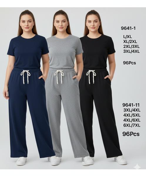 Штаны спорт Kenalin (3XL-7XL) 9641-11 navy (деми)