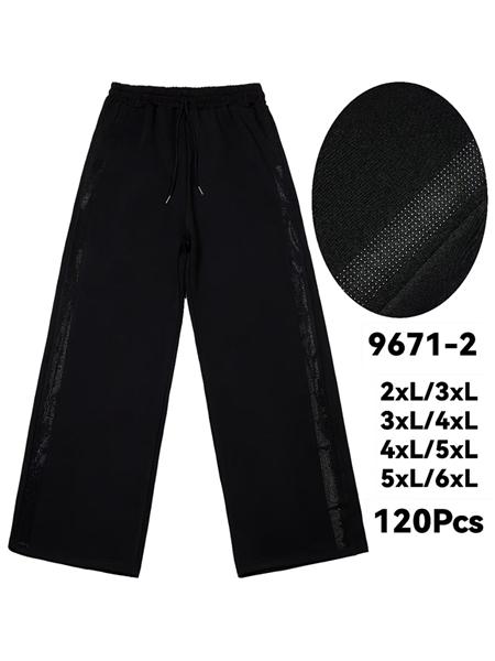 Штаны спорт Kenalin (2XL-6XL) 9671-2 black (деми)