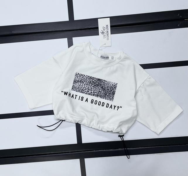 Топ Kosmy (128-152) 522 milk-black (лето)