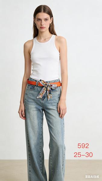 Джинсы NewJeans (25-30) 592 l.blue (деми)