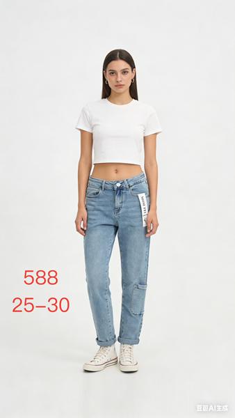 Джинсы NewJeans (25-30) 588 l.blue (деми)