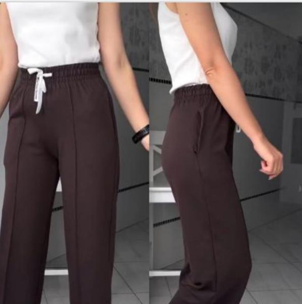 Штаны спорт MSO (S-XL) 1048 brown (деми)