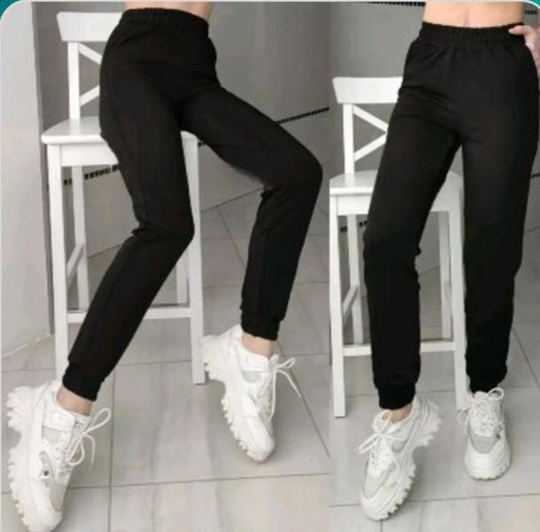 Штаны спорт MSO (S-XL) 1023 black (деми)