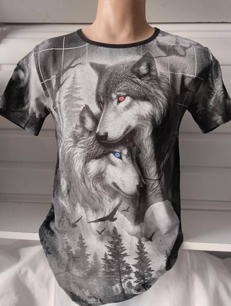 Футболка Panda (M-2XL) 1545 black (лето)