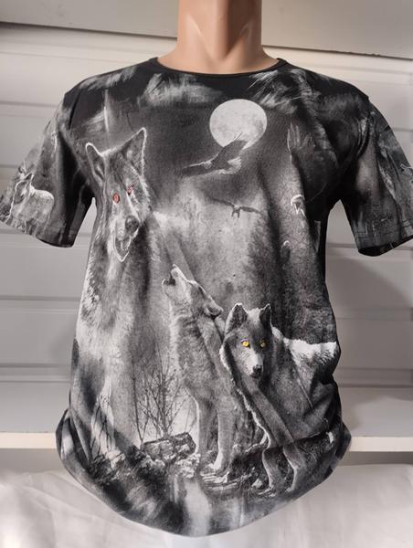 Футболка Panda (M-2XL) 1571 black (лето)