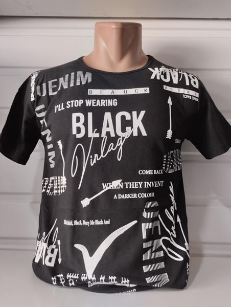 Футболка Panda (M-2XL) 1574 black (лето)