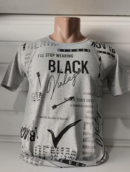 Футболка Panda (M-2XL) 1577 grey (лето)