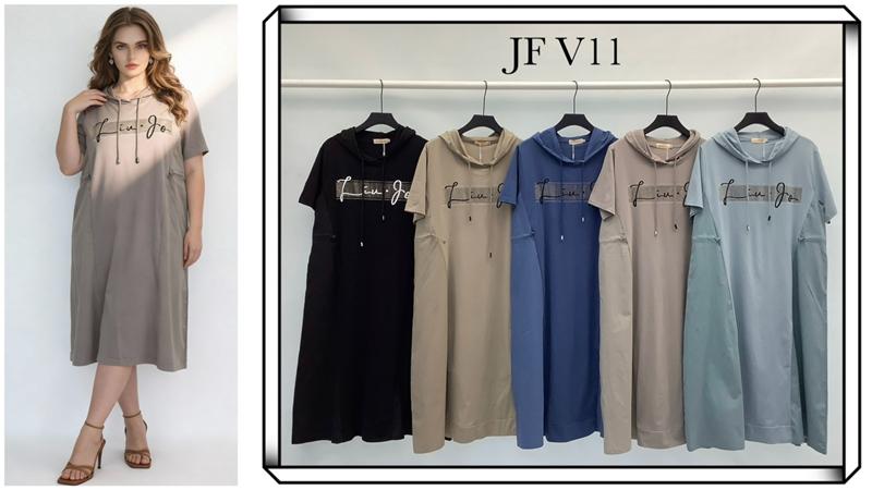 Платье Immei (XL-4XL) JFV11 black (лето)