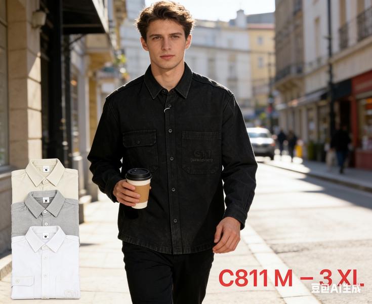 Рубашка Lina (M-3XL) C811 beige (деми)