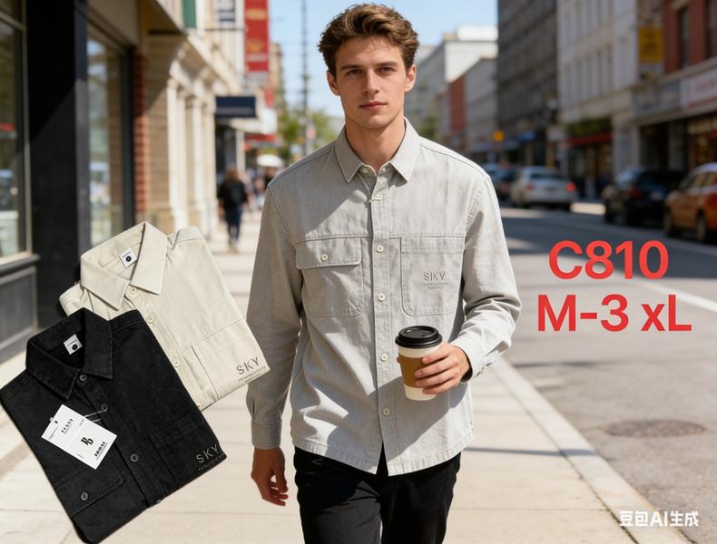 Рубашка Lina (M-3XL) C810 black (деми)