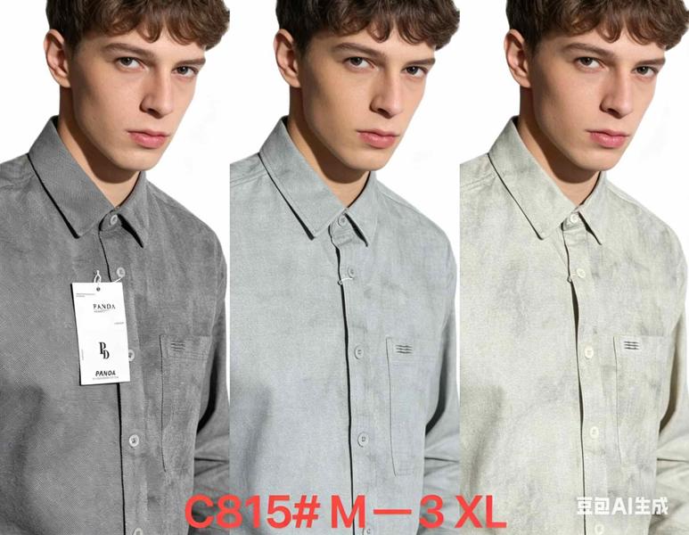 Рубашка Lina (M-3XL) C815 l.grey (деми)