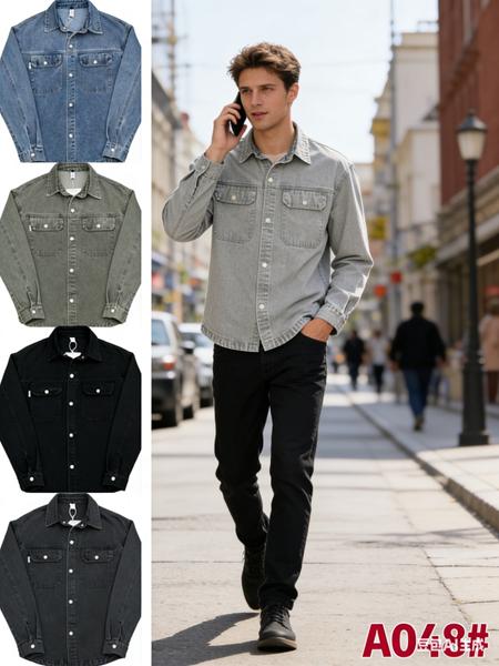 Рубашка Lina (L-4XL) A048 l.grey (деми)