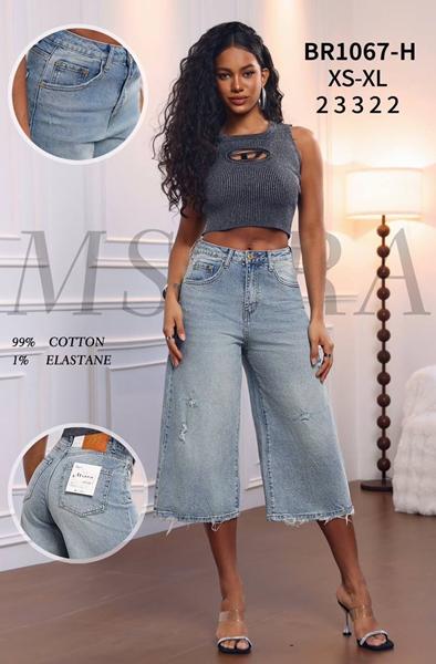 Бриджи Miss Kurry (XS-XL) BR1067H l.blue (лето)