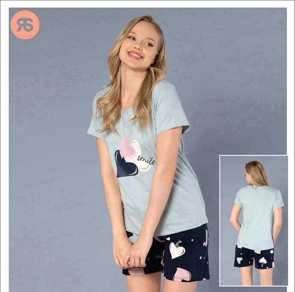 Пижама Trikotag (M-XL) 7261 l.blue (лето)