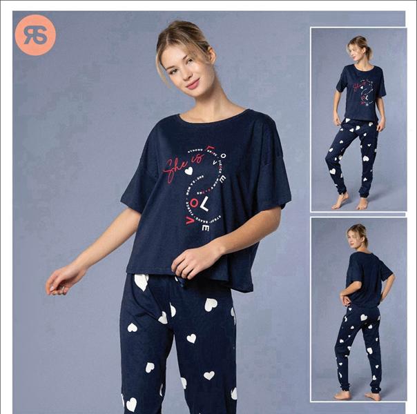 Пижама Trikotag (S-XL) 6907 navy (деми)