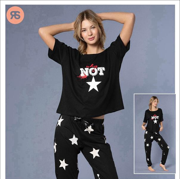 Пижама Trikotag (S-XL) 6927 black (деми)