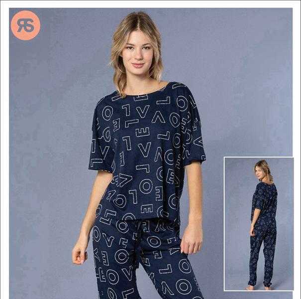 Пижама Trikotag (S-XL) 6931 navy (деми)