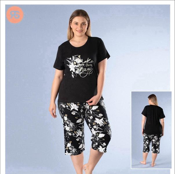 Пижама Trikotag (2XL-4XL) 6311 black (лето)