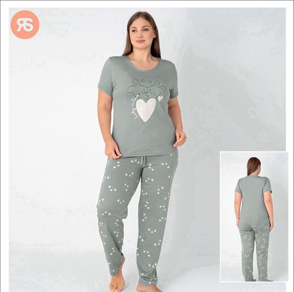 Пижама Trikotag (2XL-4XL) 7387 grey (деми)