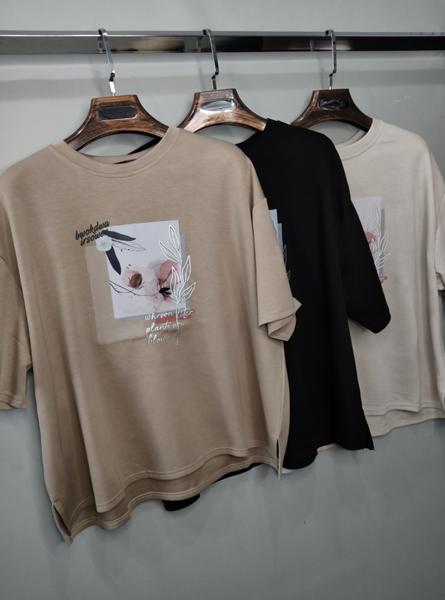 Футболка Nefertiti (one size) 7077 beige (лето)