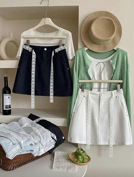 Юбка Nefertiti (S-XL) 9532 l.blue (лето)