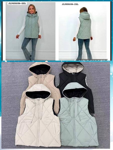 Жилетка Nefertiti (M-2XL) 9686 d.beige (деми)