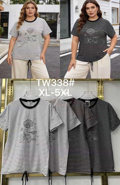 Футболка Nefertiti (52-60) TW338 black (лето)