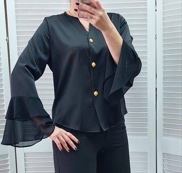 Блузка Nefertiti (M-XL) 1596 black (деми)