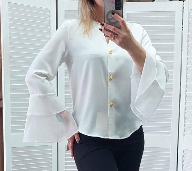 Блузка Nefertiti (M-XL) 1596 white (деми)