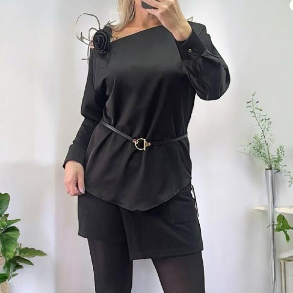 Блузка Nefertiti (M-XL) 1645 black (деми)