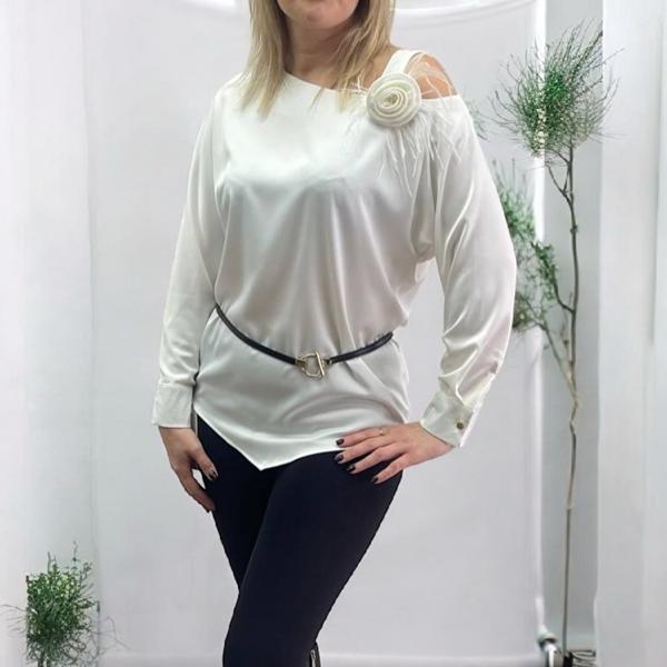 Блузка Nefertiti (M-XL) 1645 white (деми)