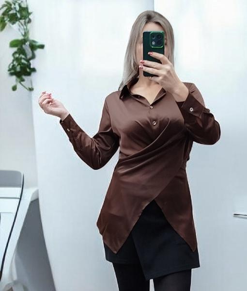 Блузка Nefertiti (M-XL) 1655 brown (деми)