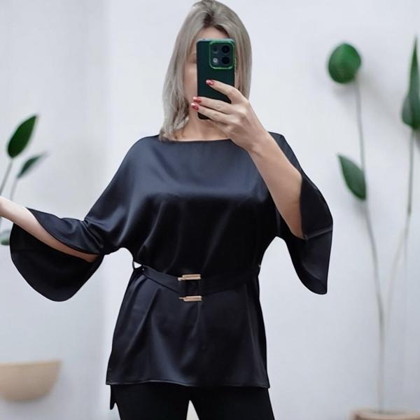 Блузка Nefertiti (M-XL) 1664 black (деми)