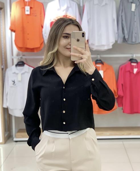 Рубашка Style Nadezhda (36-42) SN355 black (деми)