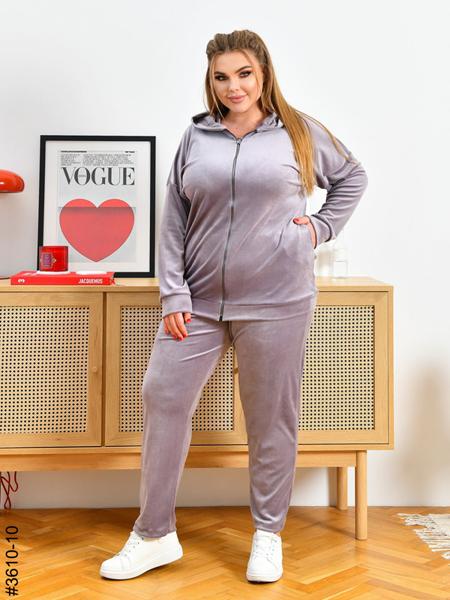 Костюм спорт OdesaOpt (54-58) 3610-10 l.grey (деми)