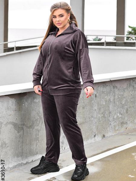 Костюм спорт OdesaOpt (54-58) 3610-17 brown (деми)