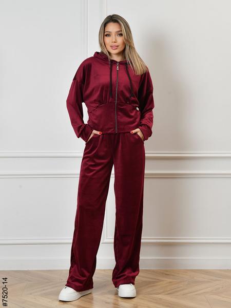 Костюм спорт OdesaOpt (44-50) 7520-14 wine (деми)