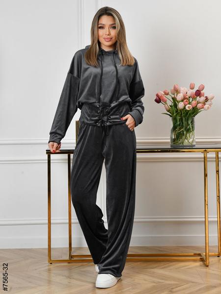 Костюм спорт OdesaOpt (44-50) 7565-32 grey (деми)