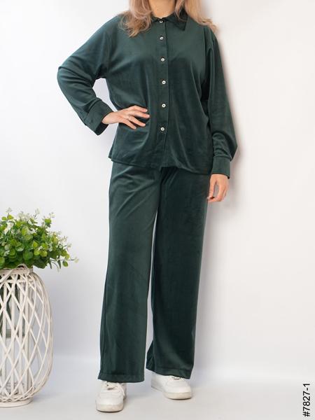 Костюм спорт OdesaOpt (44-50) 7827-1 green (деми)