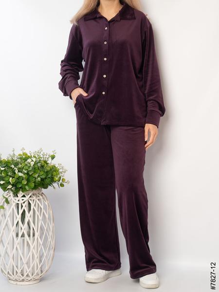 Костюм спорт OdesaOpt (44-50) 7827-12 wine (деми)