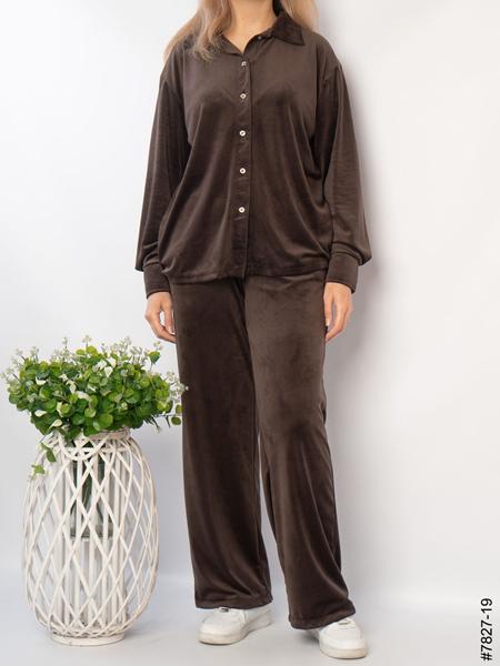 Костюм спорт OdesaOpt (44-50) 7827-19 brown (деми)