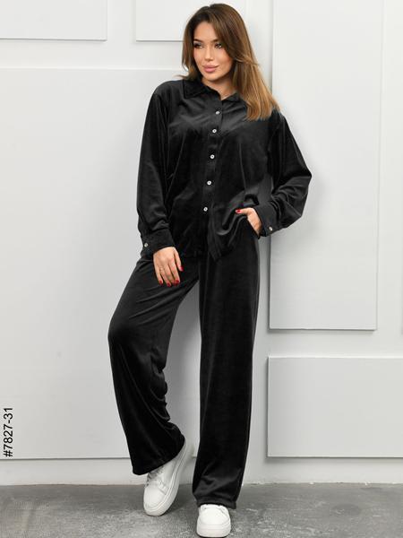 Костюм спорт OdesaOpt (44-50) 7827-31 black (деми)