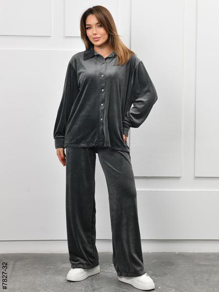 Костюм спорт OdesaOpt (44-50) 7827-32 grey (деми)