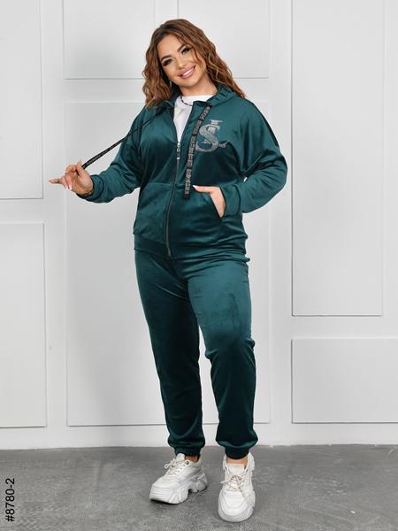 Костюм спорт OdesaOpt (54-60) 8780-2 green (деми)