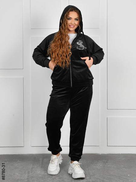 Костюм спорт OdesaOpt (54-60) 8780-31 black (деми)