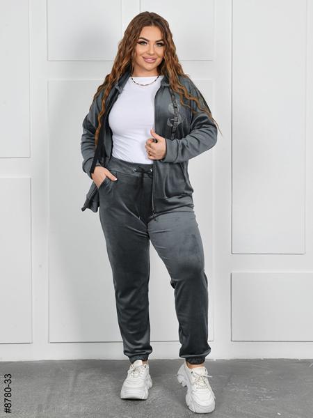 Костюм спорт OdesaOpt (54-60) 8780-33 grey (деми)