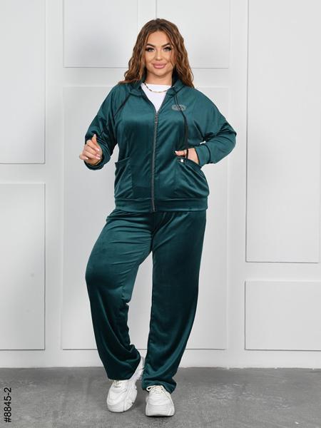 Костюм спорт OdesaOpt (54-60) 8845-2 green (деми)