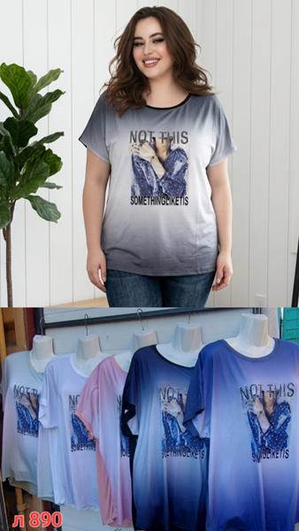 Футболка Sport style (54-60) L890 mix (лето)